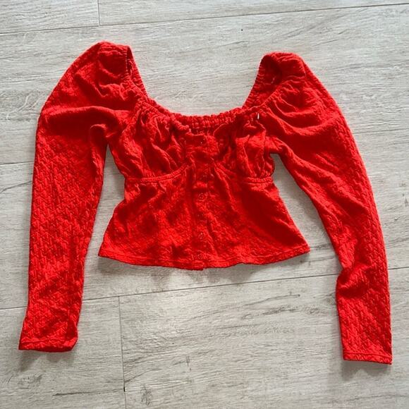 Free People Ladybug Long-Sleeve Top - Flambé, Size L, Trendy & Unique! - Picture 3 of 10